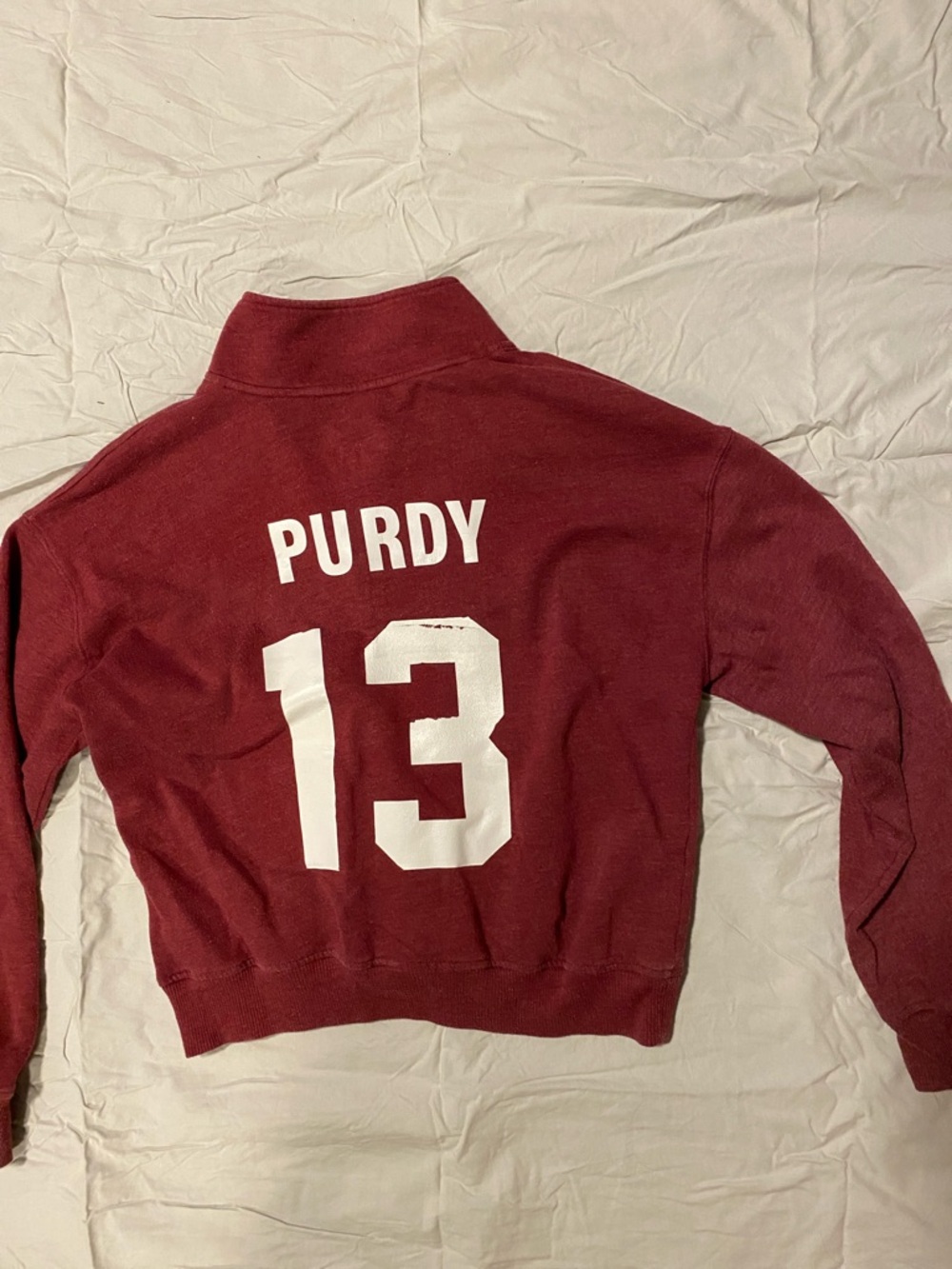 SO Half-Zip Cowl Sweater in Burgundy